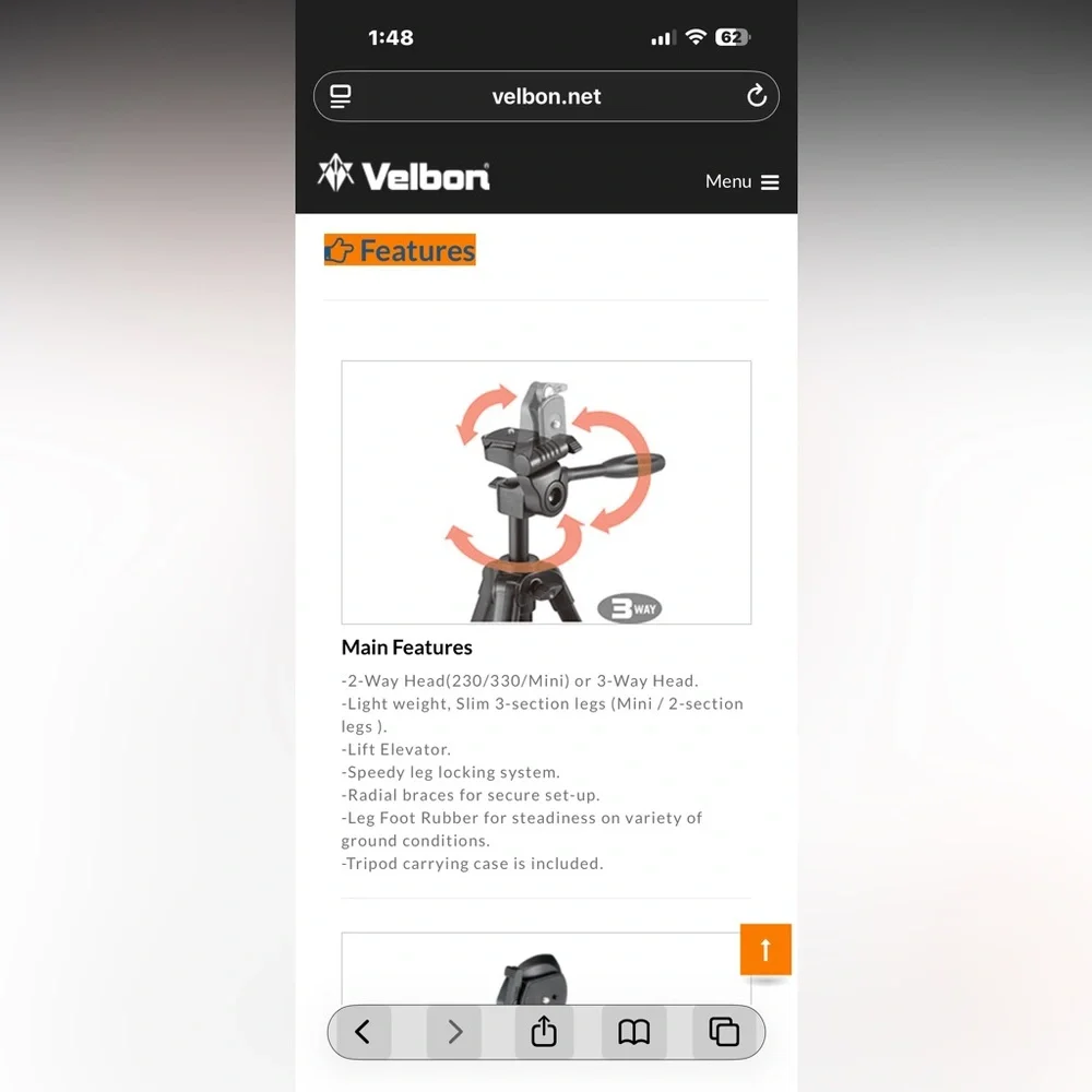 Velbon EX-630 Tripod